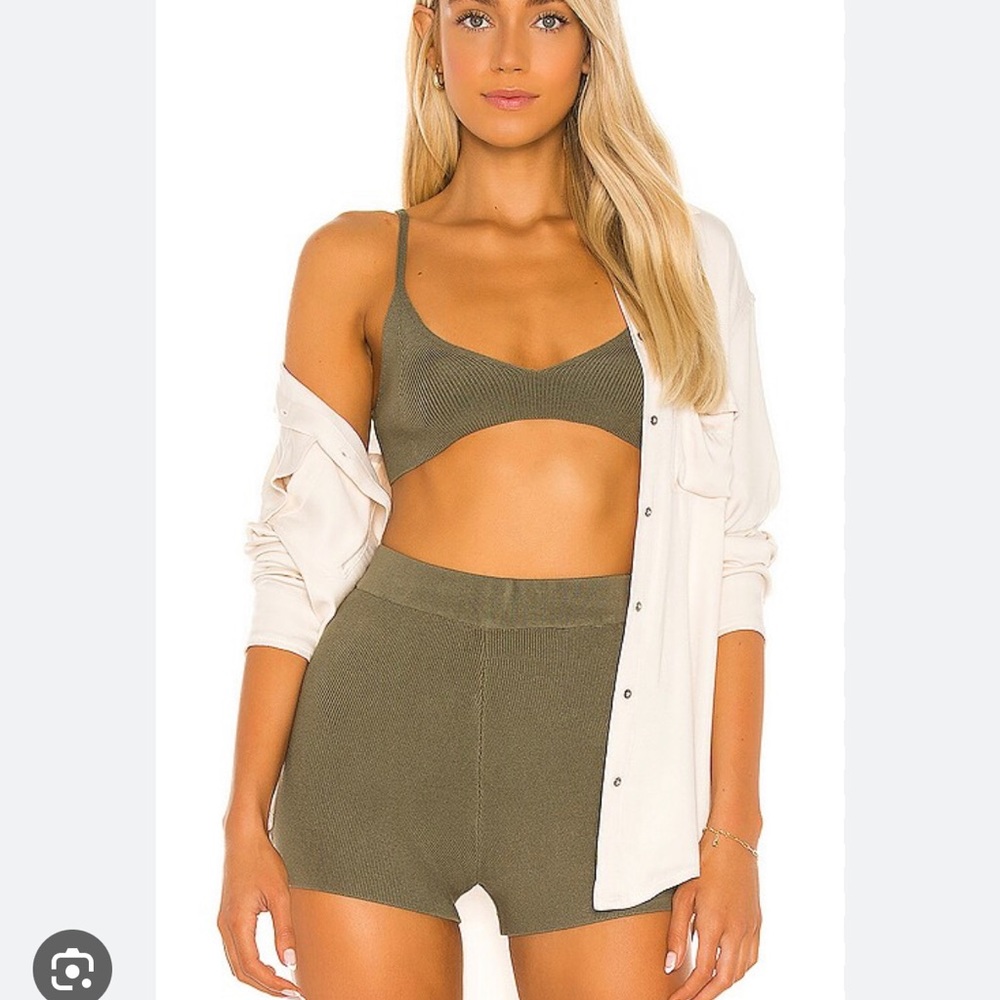 One Grey Day cutest lounge shorts & bralette set